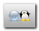 Linux系统企鹅之玻璃质感壁纸