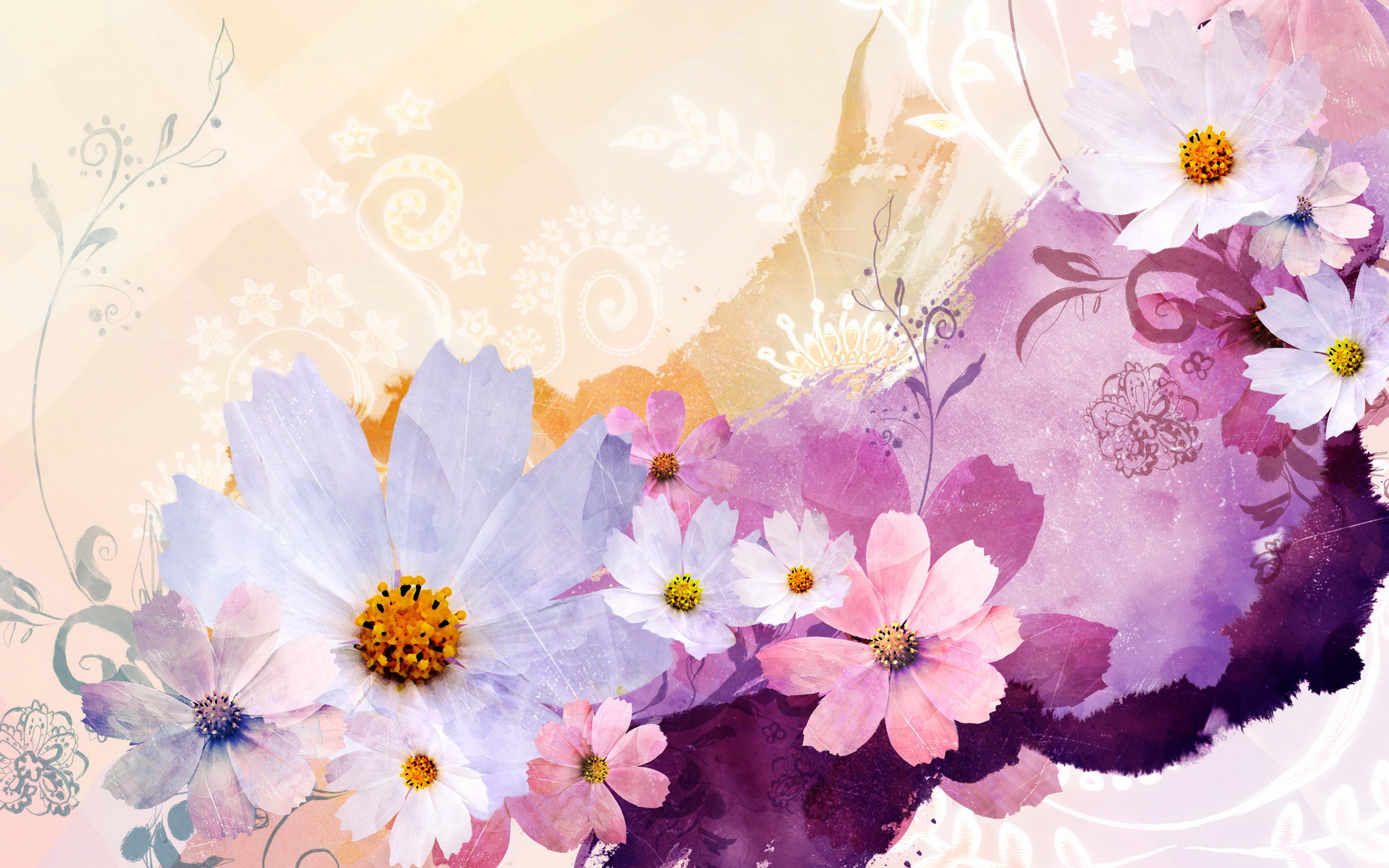 水彩花卉图片素材免费下载 - 觅知网